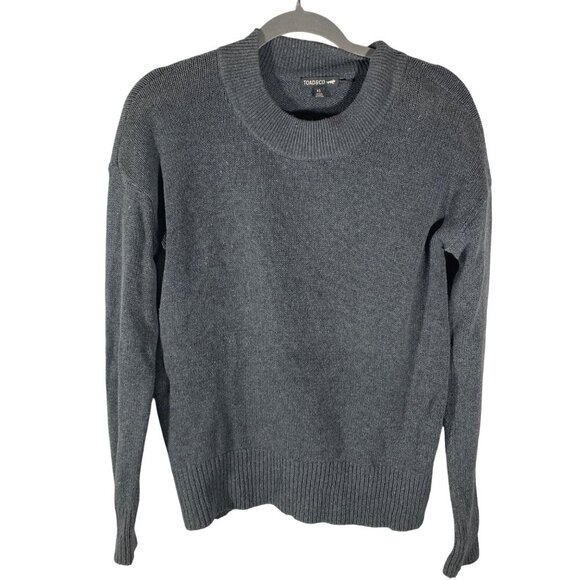 Toad&Co Recycled Denim Pullover Sweater women’s XS outdoor minimalist sustainabl - Picture 2 of 9